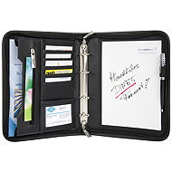 WEDO conference A5, synthetic leather/fabric, with zipper, black - Document Folder