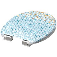 SCHÜTTE Slow closing toilet seat MOSAIK BLAU/ORANGE - Toilet Seat