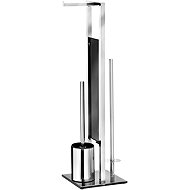 Wenko Toilet paper holder with holder RIVALTA, Stainless steel - Free Standing Toilet Roll Holder