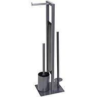 Wenko Toilet paper and toilet brush stand RIVALTA, 3in1 - Free Standing Toilet Roll Holder