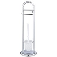 Wenko Stand for toilet paper and toilet brush SIENA, 2in1 - Free Standing Toilet Roll Holder
