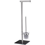 Wenko Stand for toilet paper and toilet brush LIMA, 2in1 - Free Standing Toilet Roll Holder