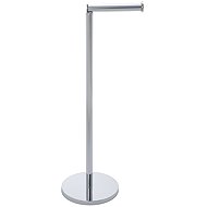 Wenko Toilet paper holder with handle, silver, 2in1 - Free Standing Toilet Roll Holder