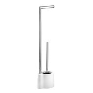 Wenko Toilet paper holder with toilet brush, 66,5 × 16 × 13 cm - Free Standing Toilet Roll Holder