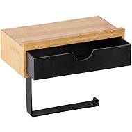 Wenko Toilet paper holder BAMBUSA with bamboo drawer - Toilet Paper Holder