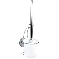 Wenko Toilet bowl MILAZZO and brush Vacuum-Loc, chrome steel - Toilet Brush