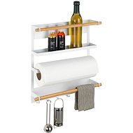 Wenko, MAGNA multifunctional kitchen shelf with paper towel holder and hooks - Kitchen Utensil Holder