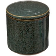 5five Cotton swab box GREEN HARMONY, 10 cm, ceramic, green - Storage Jar