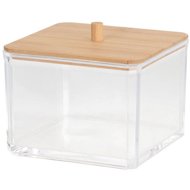 Eleganza Transparent bathroom organizer with bamboo lid - Storage Jar