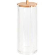 Eleganza Cosmetic cotton pads box with bamboo lid - Storage Jar