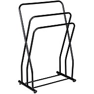 Wenko Towel rail with 3 bars, black lacquered steel, Granelli - Towel Rack