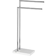 Wenko Bathroom towel rack Noble White, 2-arm, chromed steel - Towel Rack
