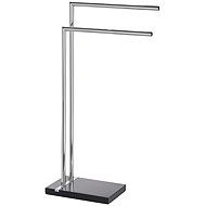 Wenko Bathroom towel rack Noble Black, 2-arm, chromed steel - Towel Rack