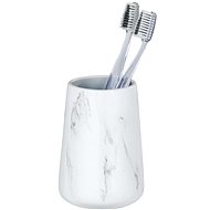 Wenko, White toothbrush cup ADRADA, marble - Towel Rack