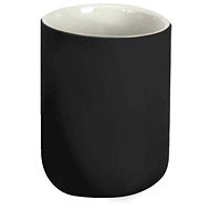 Douceur d'intérieur, Black toothbrush cup MAMBO, 8 × 10 cm - Toothbrush Holder Cup