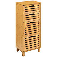 5five Simply Smart Sicela High Floor Bathroom Shelf with 4 Drawers 40 × 30 × 975 cm - Bathroom Cabinet