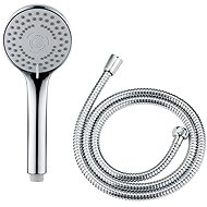 WENKO Basic, hand shower with 150cm hose, silver, 5 spray patterns - Shower Set