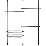 Wenko Telescopic wardrobe system HERKULES BASIC double, black - Clothes Hanger