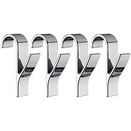 WENKO Hooks, for radiator, plastic, 4 pcs, silver, 7×2.5×9.8cm - Hooks