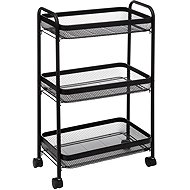 5five Simply Smart Mayaj Kitchen Trolley on wheels, 3 levels, black - Shelving Unit