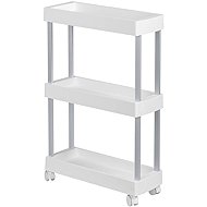 Wenko Mino Narrow shelf on castors for bathroom or kitchen, 3 shelves - Shelving Unit