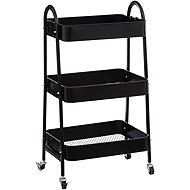 5five Simply Smart Kitchen Rack on castors, 3 shelves, black - Shelving Unit