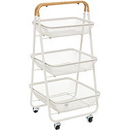 5five Simply Smart Mayaj Kitchen Trolley, 3 baskets, white - Shelving Unit
