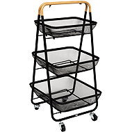 5five Simply Smart Mayaj Kitchen Trolley, 3 baskets, black - Shelving Unit