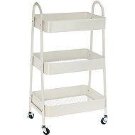 Storagesolutions Kitchen trolley on wheels, 3 tiers, white - Shelving Unit