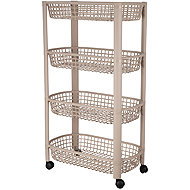 EH Excellent Houseware 4 tier kitchen basket on wheels - Shelving Unit