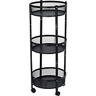 Storagesolutions Folding kitchen trolley on wheels, 3 tiers - Shelving Unit