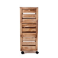 Kesper Kitchen organizer on wheels, white - Shelving Unit