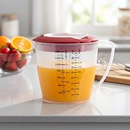 Westmark Mixing bowl with lid and measuring spoon Helena red 1,4l - Scoop