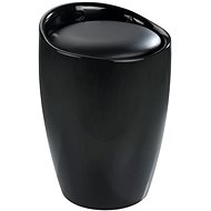 Wenko Taburette Candy black, laundry basket, 2 in 1 - Laundry Basket