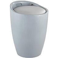 Wenko Taburette Candy Grey, laundry basket, 2 in 1 - Laundry Basket