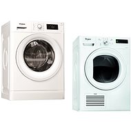 WHIRLPOOL FWG71284W EU + WHIRLPOOL HDLX 70410 - Washer Dryer Set