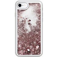 White Diamonds Sparkle Case for Apple iPhone SE 2020 / 8 / 7 / 6 / 6S - Pink-gold Heart - Phone Cover
