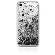 White Diamonds Sparkle az Apple iPhone XR készülékhez - fekete csillagok - Telefon tok