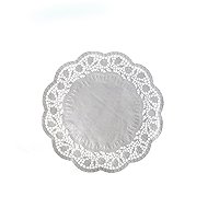 Wimex Decorative lace round, diameter 16 cm, white - 100 pcs - Cake Board