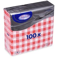 Wimex - 1-ply napkins Karo 33 × 33 cm, red - 100 pcs - Paper Napkins