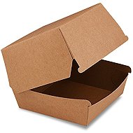 Wimex Irreplaceable burger box 110 × 110 × 90 mm, kraft - 50 pcs - Disposable Food Containers