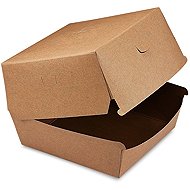 Wimex Irreplaceable burger box 135 × 135 × 100 mm, kraft - 50 pcs - Disposable Food Containers