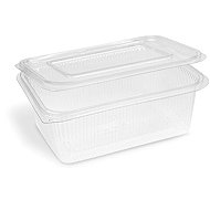 Wimex Plastic bowl with lid 2000 ml, square - 50 pcs - Disposable Food Containers