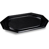 Wimex Plastic tray 35 × 24,7 cm, oval, black - 10 pcs - Disposable Food Containers