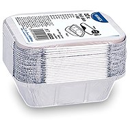 Wimex Aluminium bowl with lid 250 ml, 130 × 103 × 43 mm, square - 20 sets - Schüssel