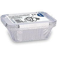 Wimex Aluminium bowl with lid 470 ml, 149 × 123 × 47 mm, square - 5 sets - Small Bowl