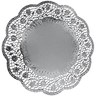 Wimex Decorative lace diameter 32 cm, round, silver, 4 pcs - Cake Board
