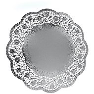 Wimex Decorative lace diameter 36 cm, round, silver, 4 pcs - Cake Board