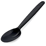 Wimex Plastic coffee spoon 13 cm, reusable, black - 50 pcs - Spoon