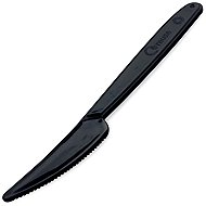 Wimex Plastic knife 18,5 cm, reusable, black - 50 pcs - Dining Knife